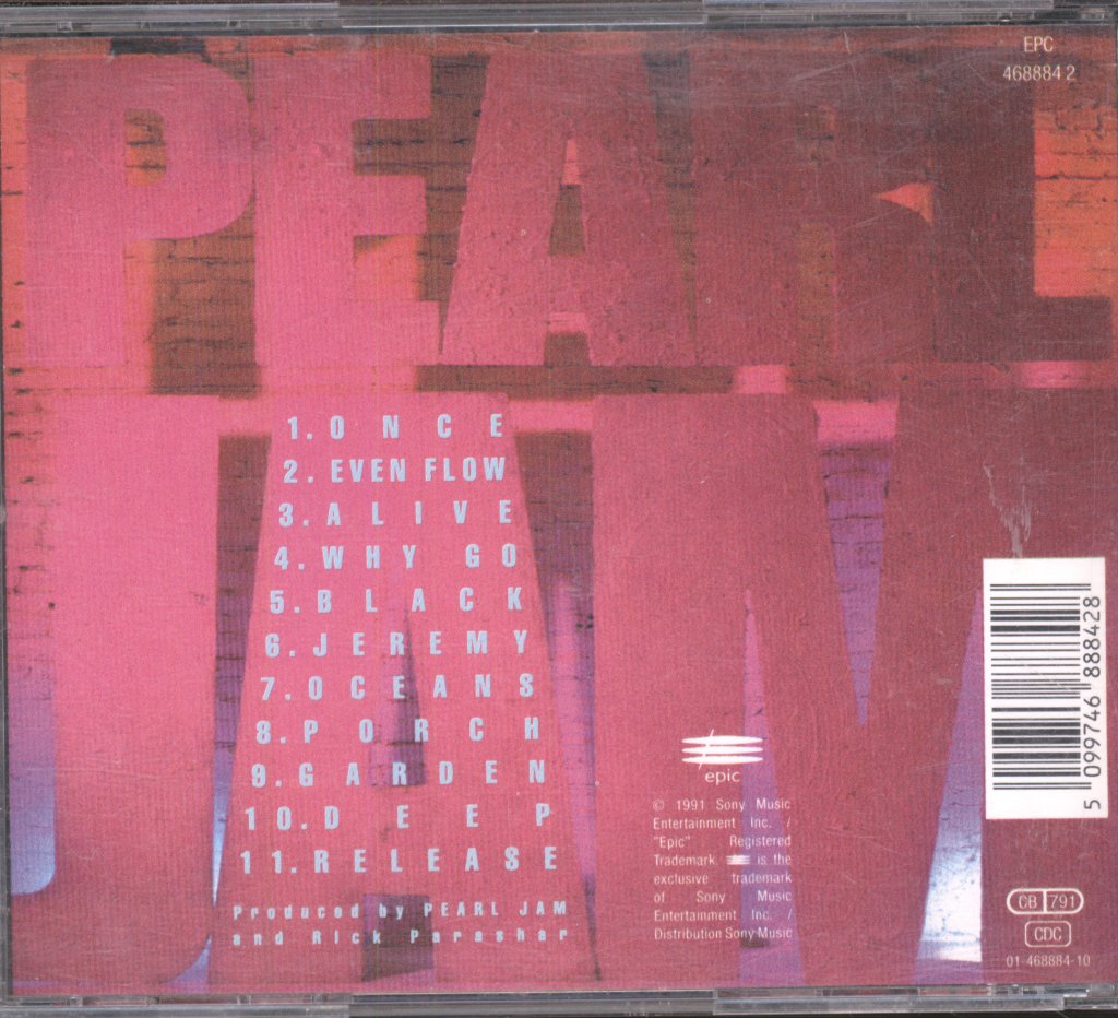 Pearl Jam - Ten - Cd