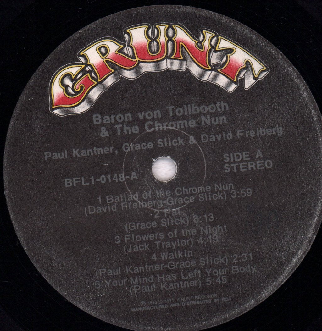 Paul Kantner, Grace Slick And David Freiberg - Baron Von Tollbooth and The Chrome Nun - Lp