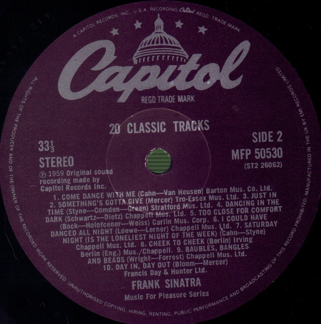 Frank Sinatra - 20 Classic Tracks - Lp