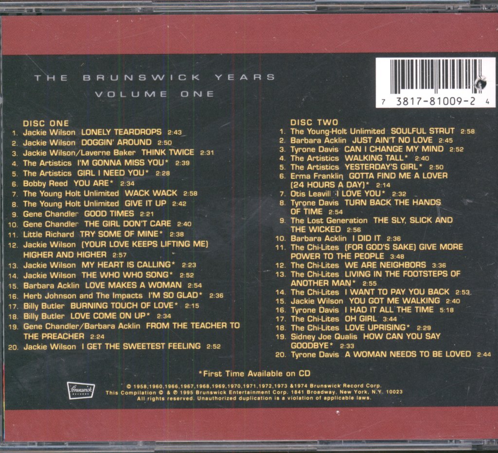 Various Artists - Brunswick Years Volume One - Double Cd