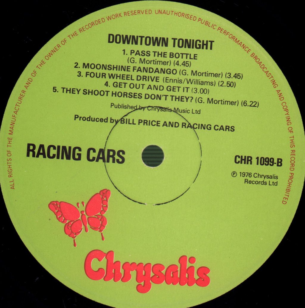 Racing Cars - Downtown Tonight - Lp