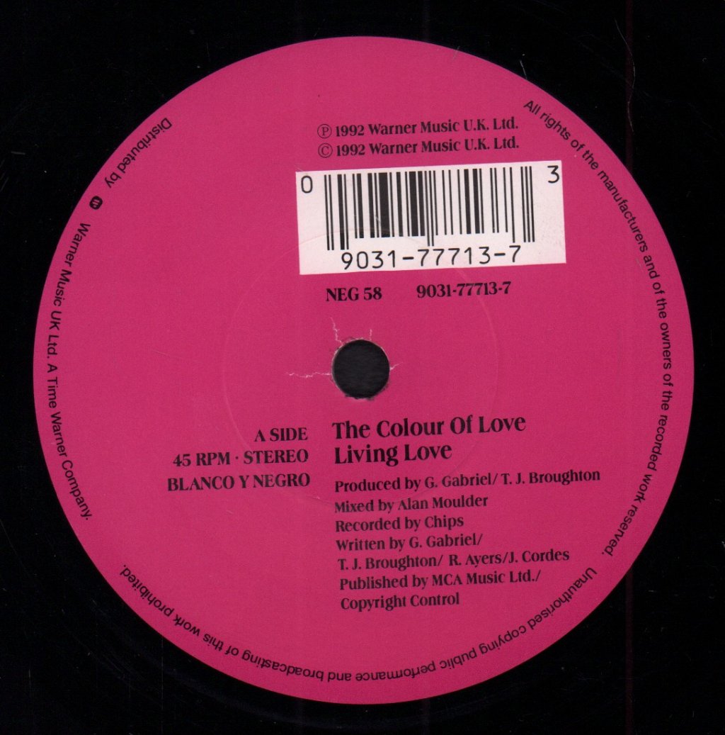 Colour Of Love - Living Love - 7 Inch