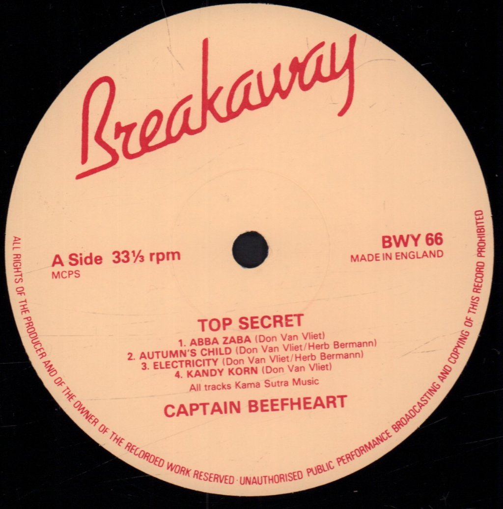 Captain Beefheart And His Magic Band - Top Secret - Lp
