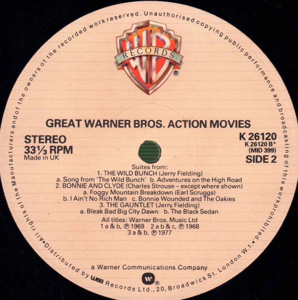 Various Artists - Great Warner Bros Action Movies - Lp