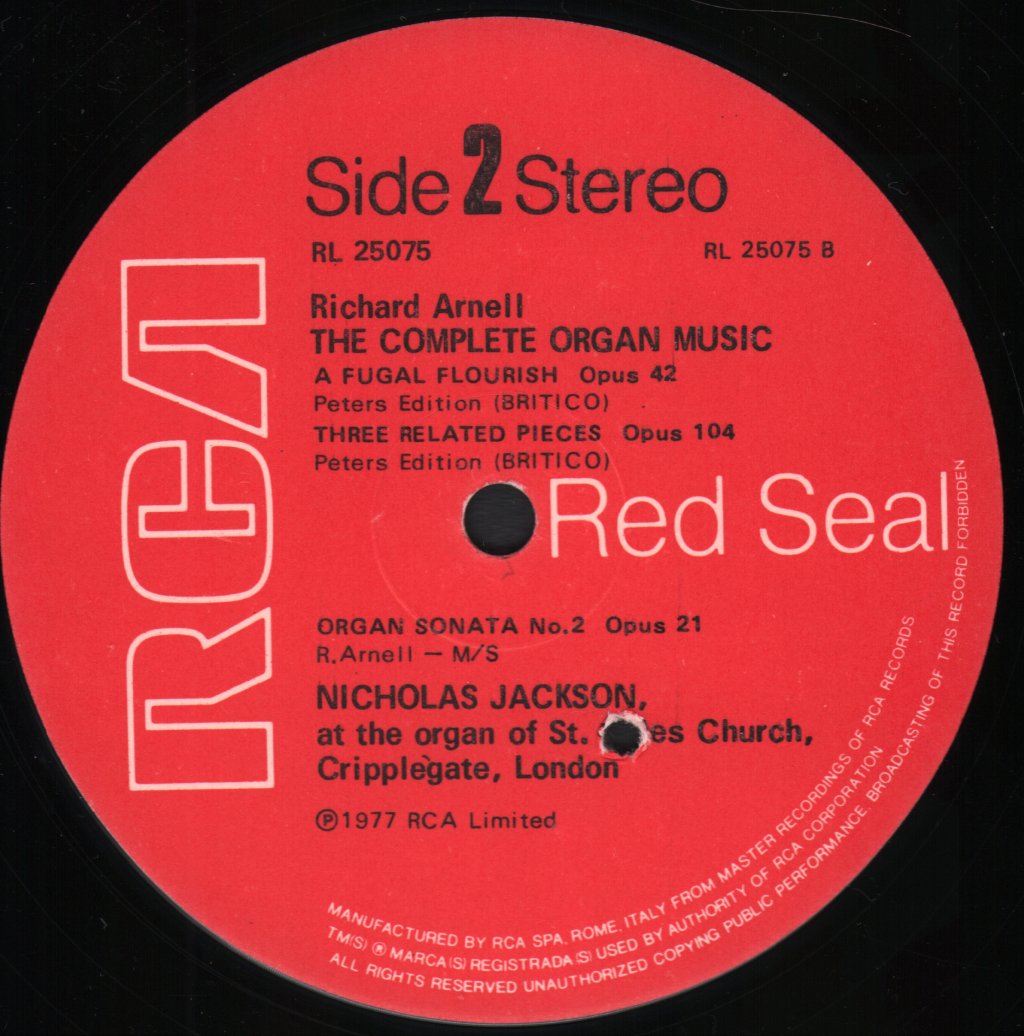 Richard Arnell - Complete Organ Music - Lp