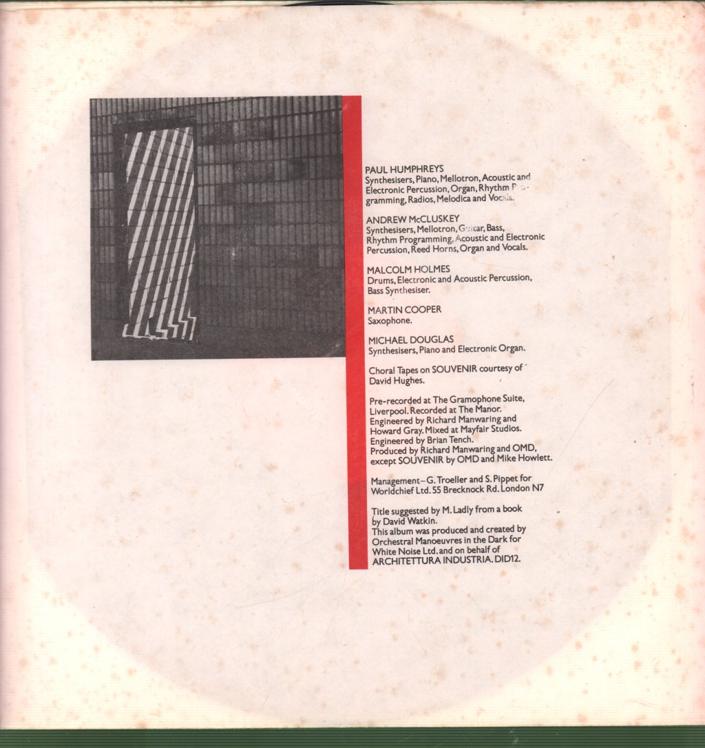 Orchestral Manoeuvres In The Dark - Architecture & Morality - Lp