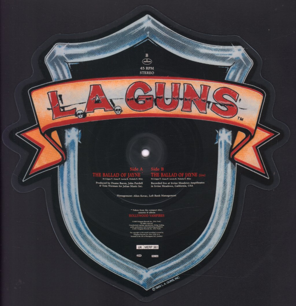 L.A. Guns - Ballad Of Jayne - 7 Inch