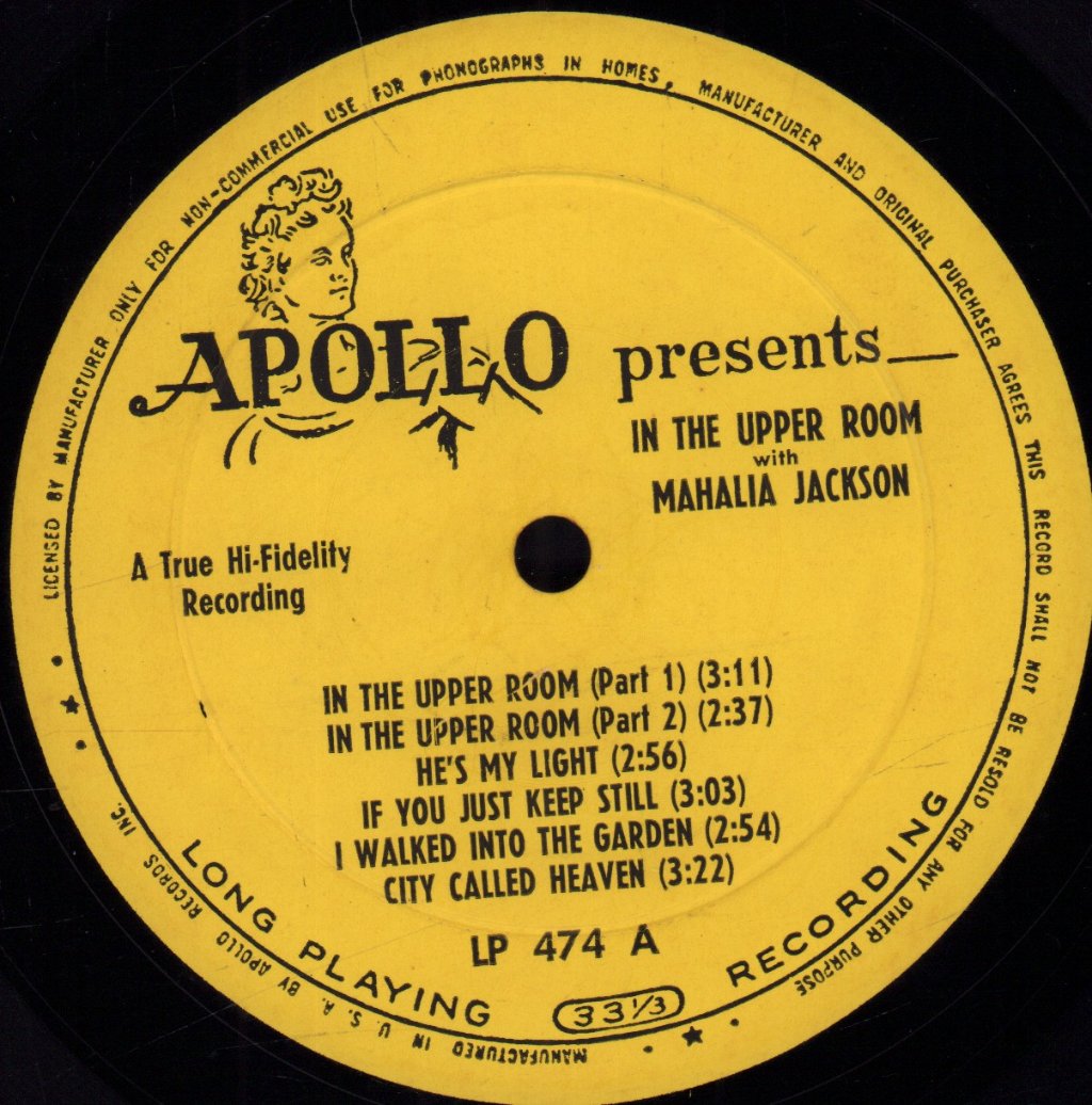 Mahalia Jackson - In The Upper Room With Mahalia Jackson - Lp