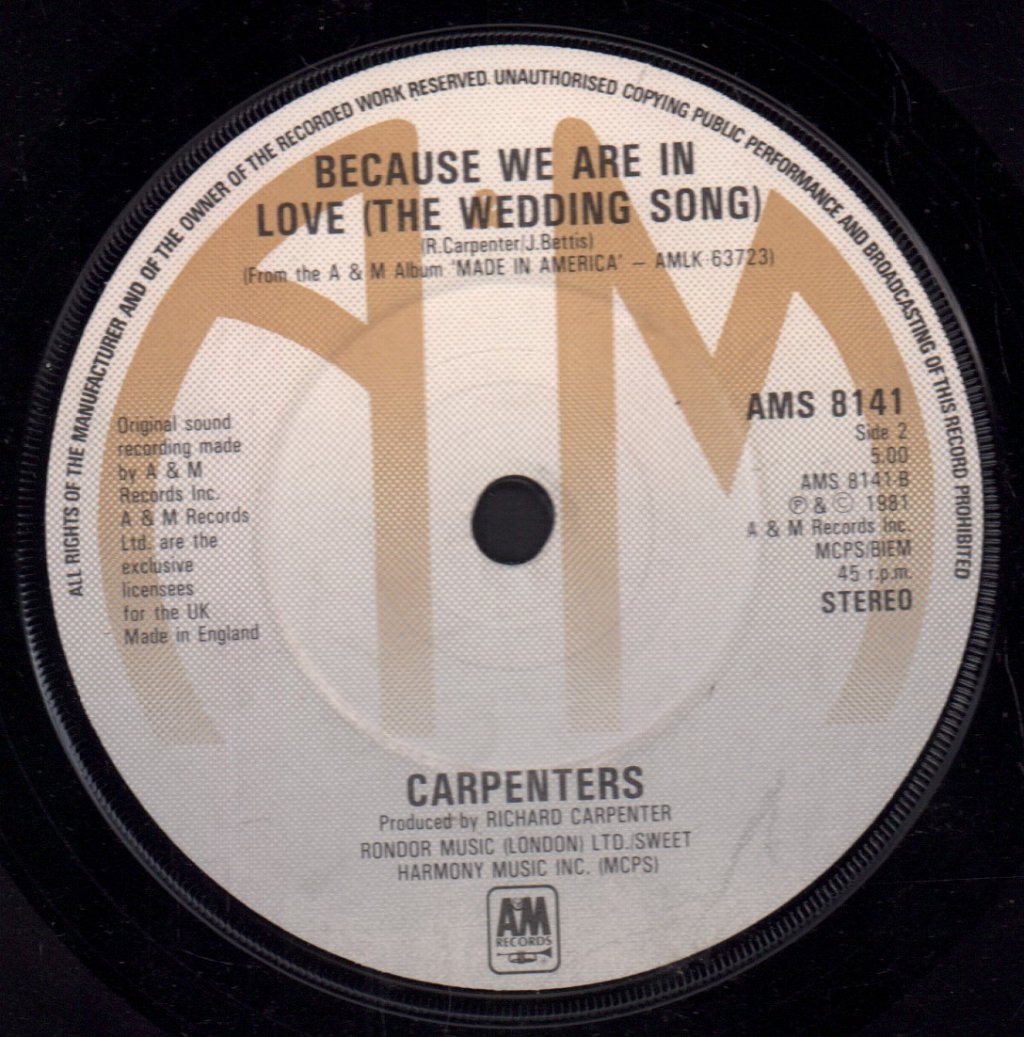 Carpenters - Touch Me When We're Dancing - 7 Inch