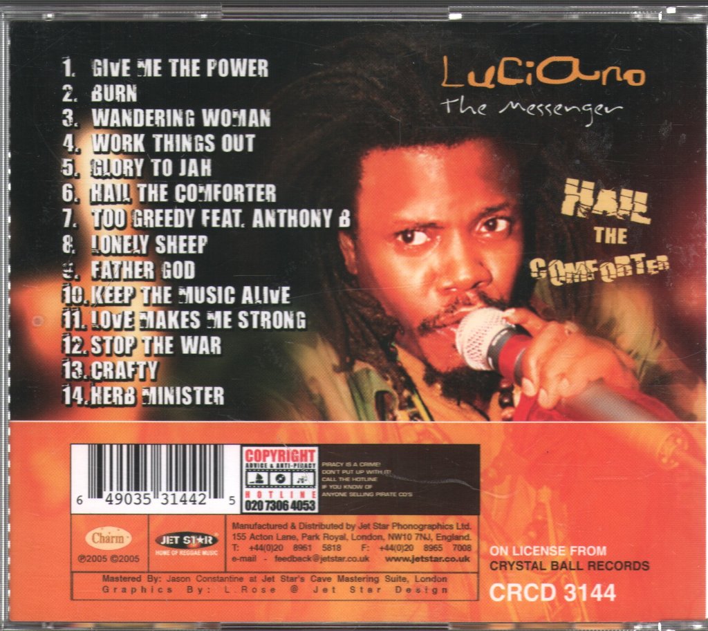 Luciano - Hail The Comforter - Cd