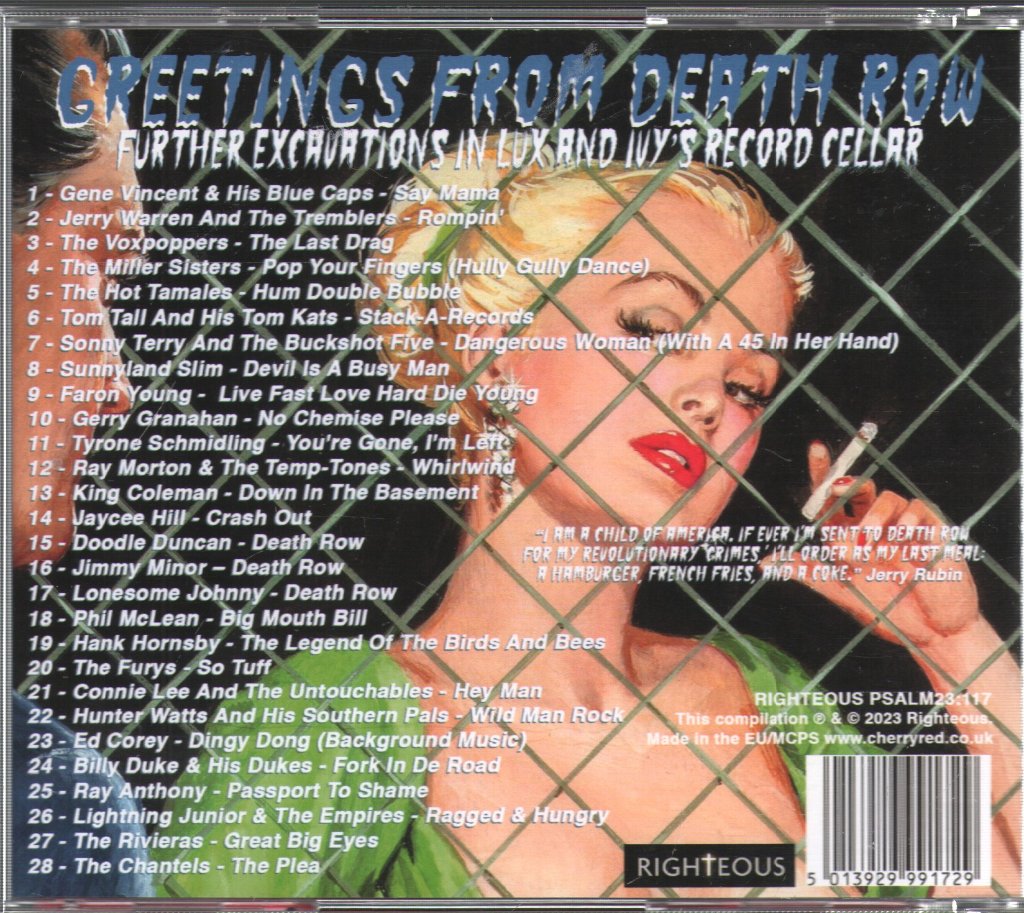 Various Artists - Greetings From Death Row (Weird And Wonderful Sounds From The Vault Of Lux And Ivy) - Cd