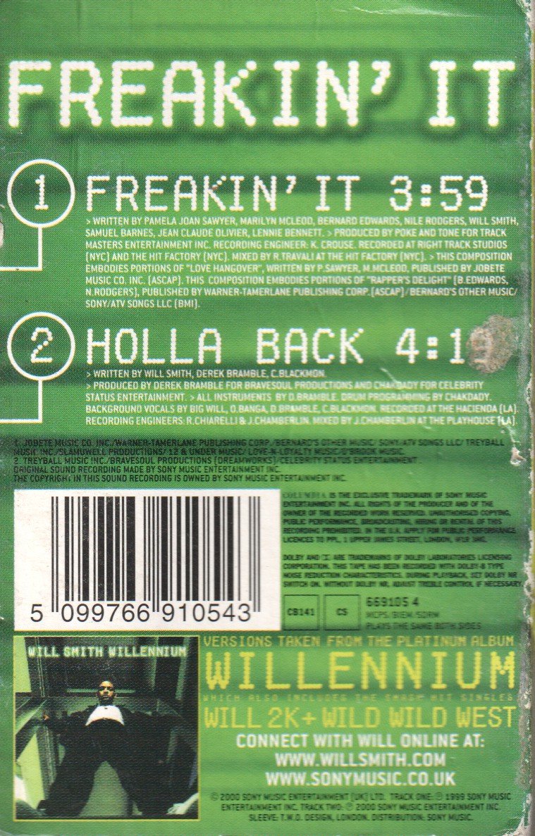 Will Smith - Freakin' It - Cassette