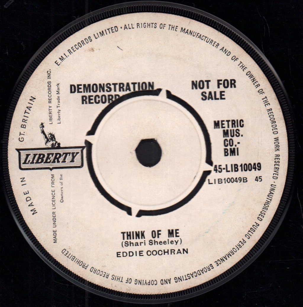 Eddie Cochran - Never - 7 Inch