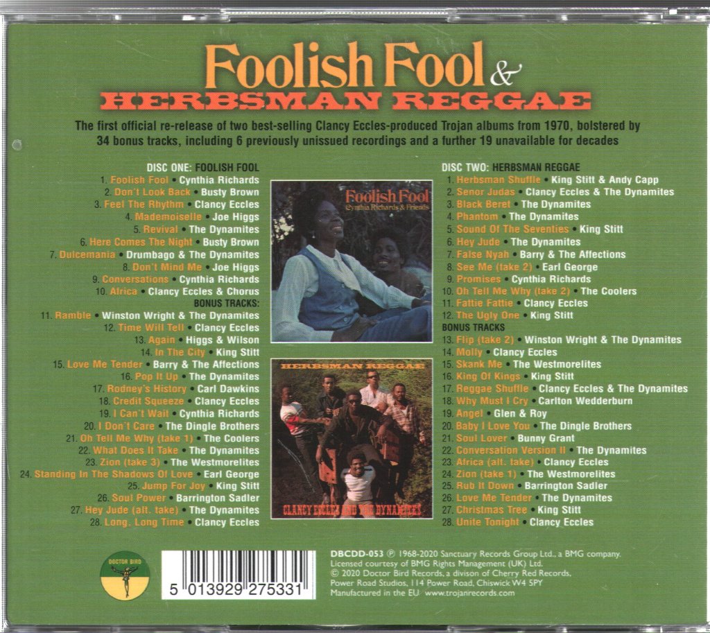 Various Artists - Foolish Fool & Herbsman Reggae - Double Cd