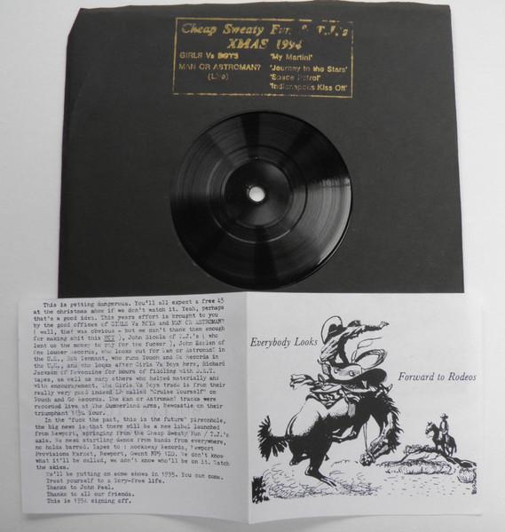 Girls Against Boys / Man Or Astroman - Cheap Sweaty Fun & TJ's XMAS 1994 - 7 Inch