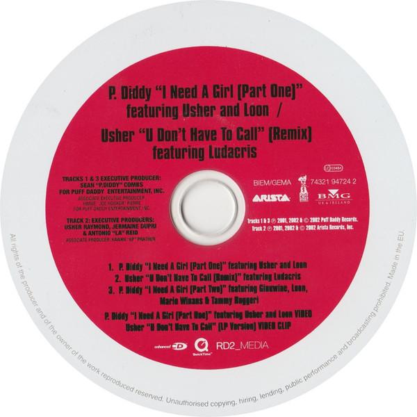 P. Diddy Feat. Usher & Loon / Usher - I Need A Girl - Cd