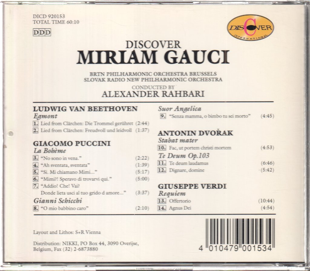 Miriam Gauci - Discover Miriam Gauci - Cd