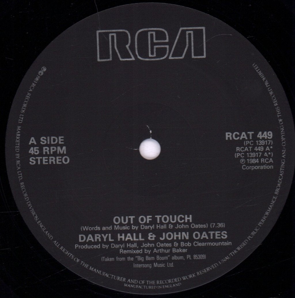 Hall And Oates - Out Of Touch - 12 Inch