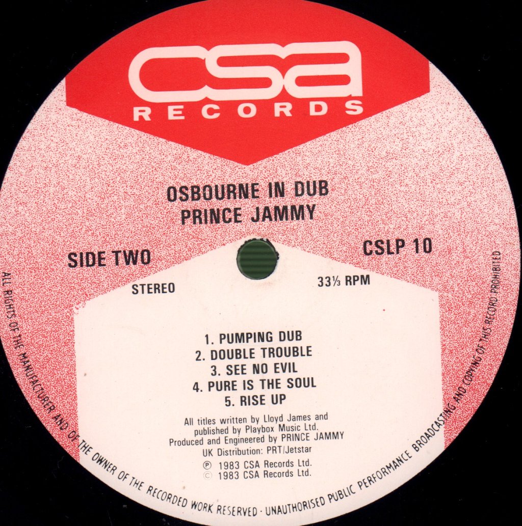 Prince Jammy - Osbourne In Dub - Lp