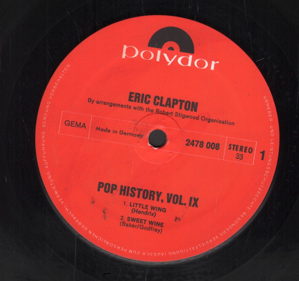 Eric Clapton - Pop History Vol 9 - Double Lp