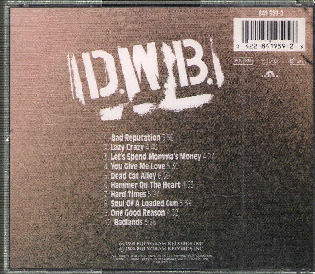 Dirty White Boy - Bad Reputation - Cd