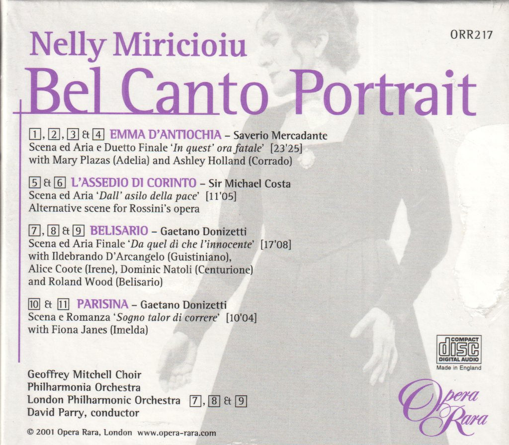 Nelly Miricioiu, David Parry - Bel Canto Portrait - Cd