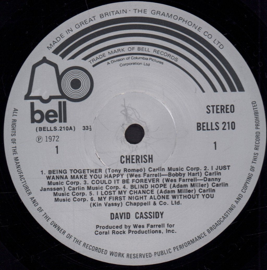 David Cassidy - Cherish - Lp