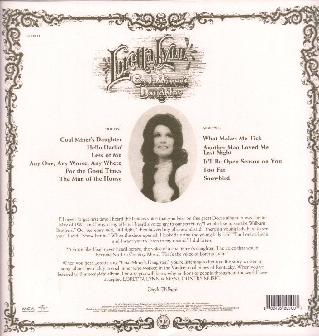 Loretta Lynn - Coal Miner's Daughter - Lp