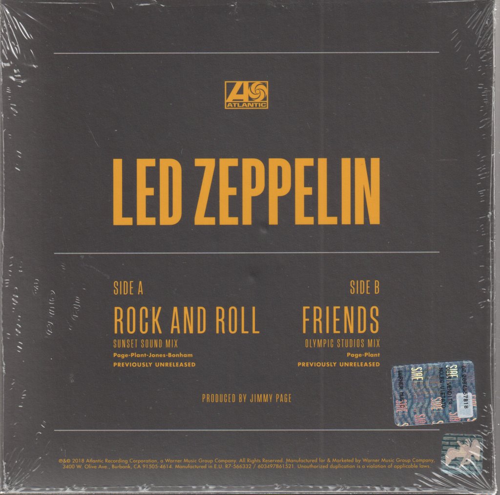 Led Zeppelin - Rock And Roll - 7 Inch