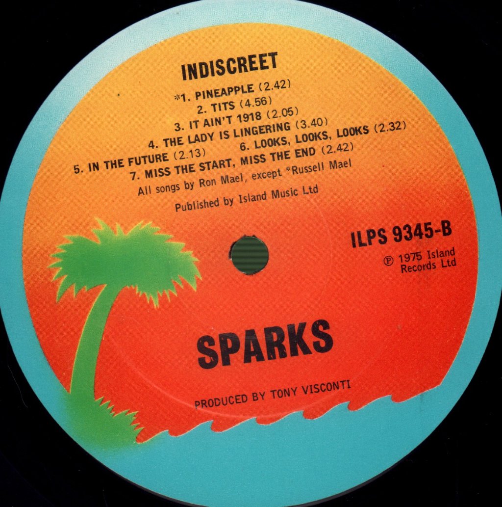 Sparks - Indiscreet - Lp