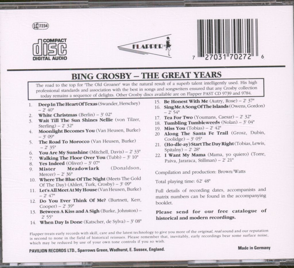 Bing Crosby - Great Years - Cd