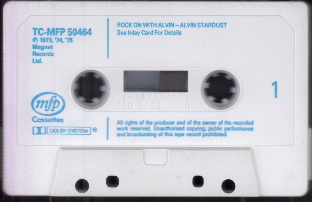 Alvin Stardust - Rock On With Alvin - Cassette