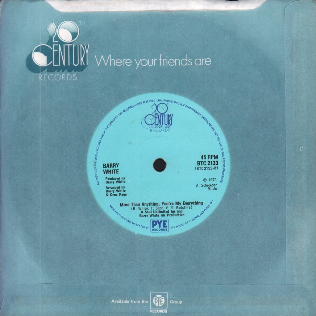 Barry White - You're The First The Last My Everything - 7 Inch