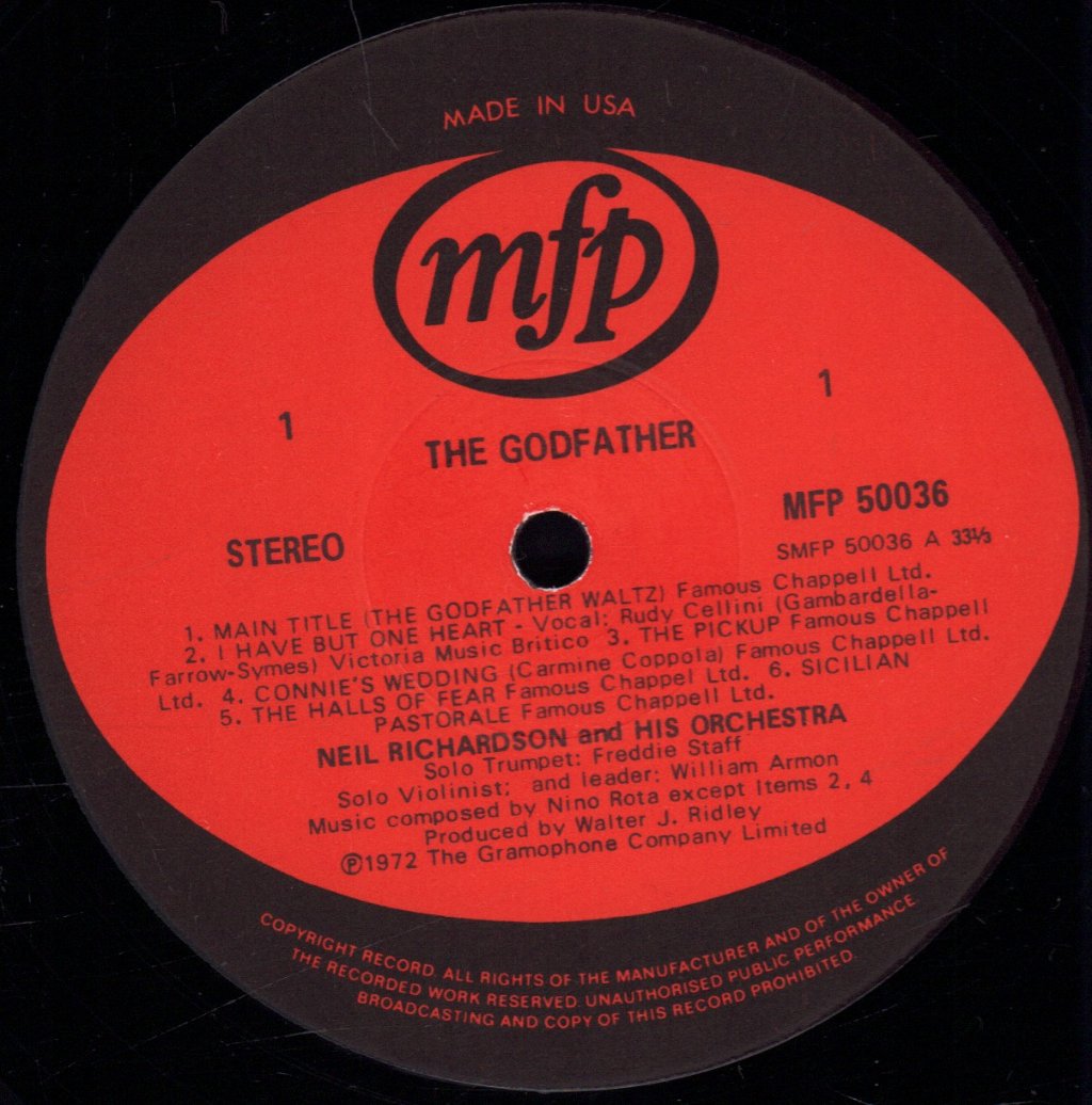 Neil Richardson And His Orchestra - Godfather - Lp