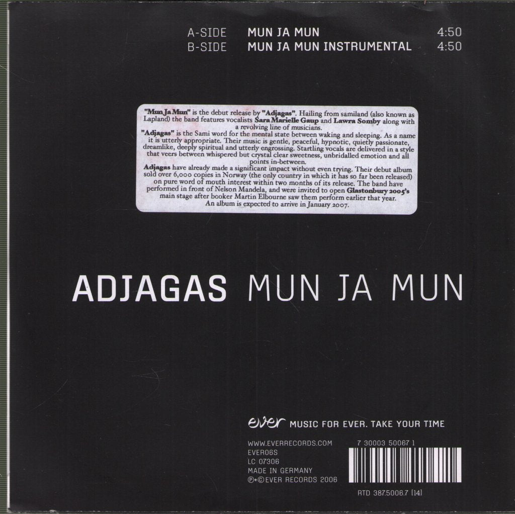 Adjagas - Mun Ja Mun - 7 Inch