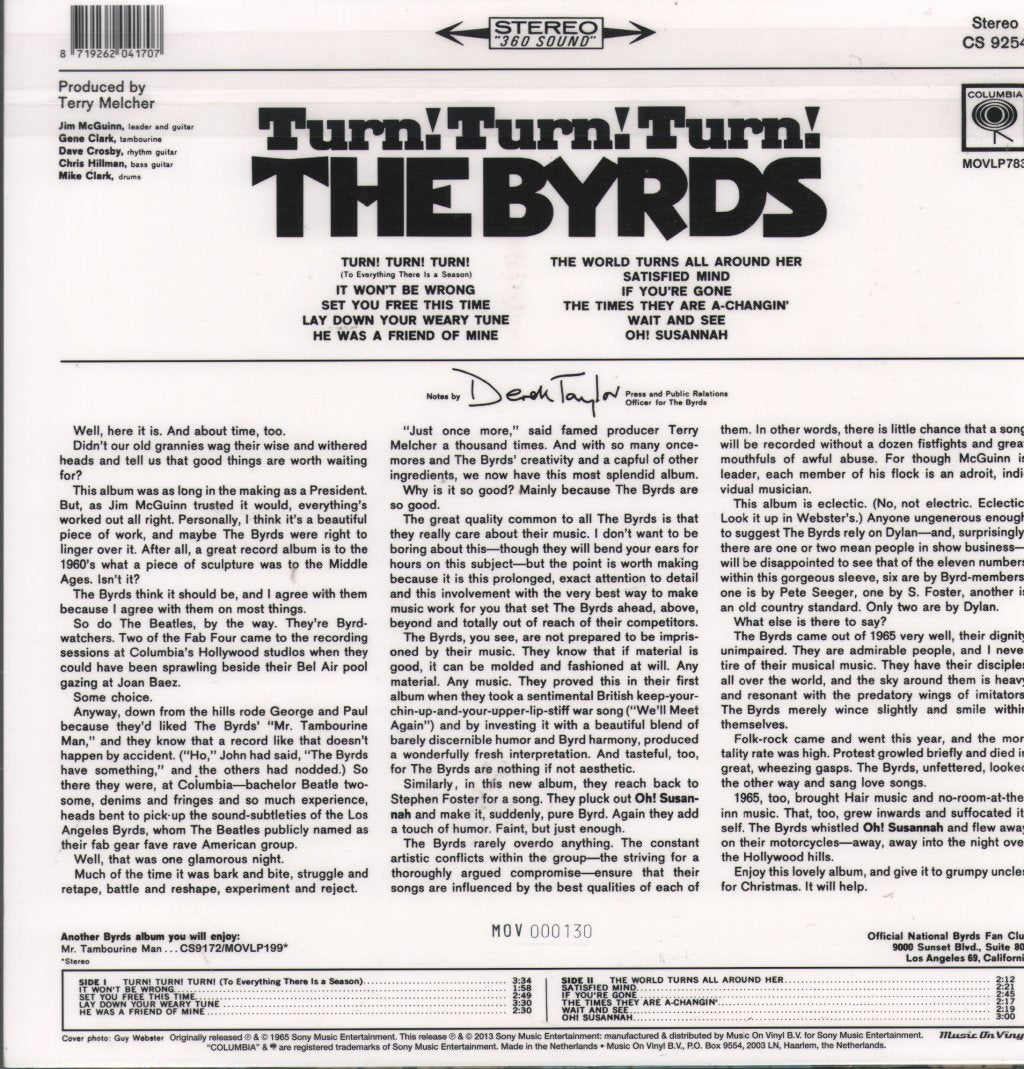 Byrds - Turn! Turn! Turn! - Lp