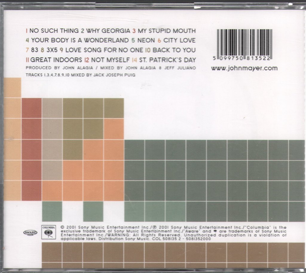 John Mayer - Room For Squares - Cd