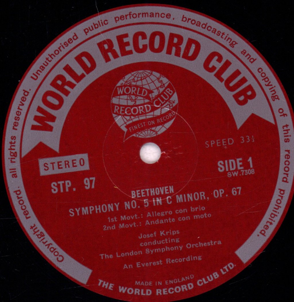 London Symphony Orchestra - beethoven Symphony No. 5 / Egmont Overture - Lp