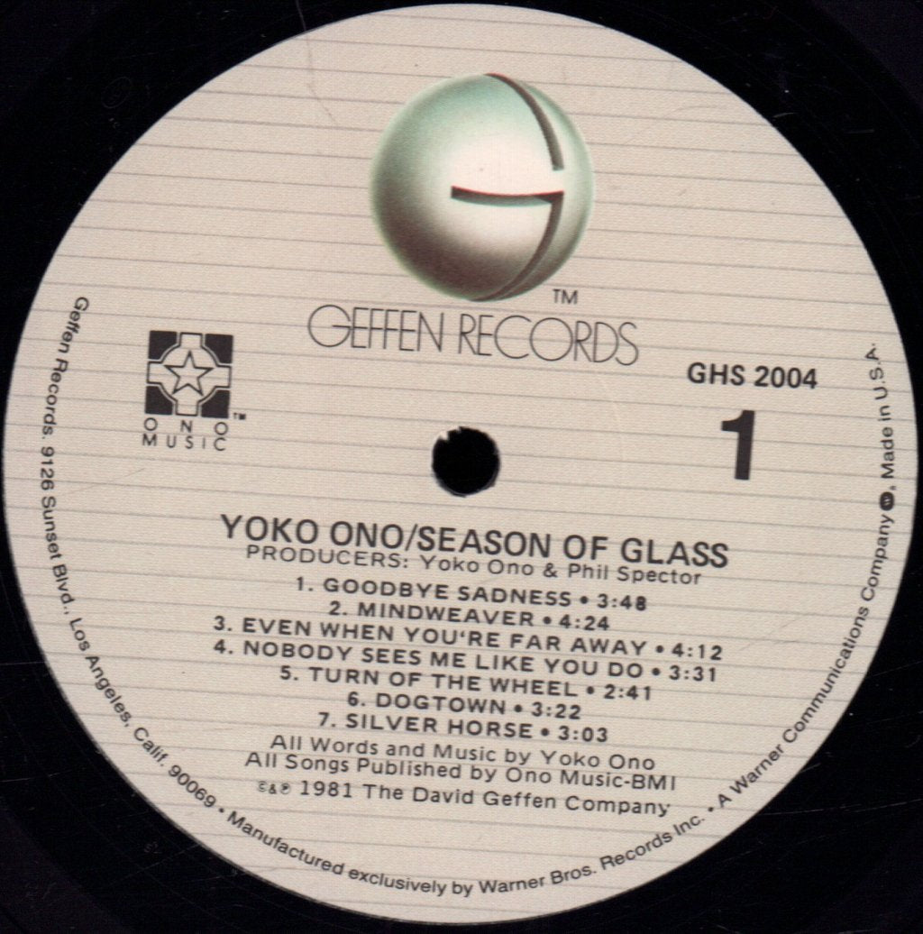 Yoko Ono - Season Of Glass - Lp