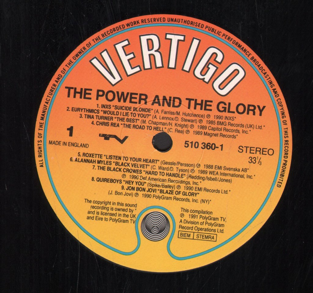 Various Artists - Power And The Glory (Compilation) - Lp