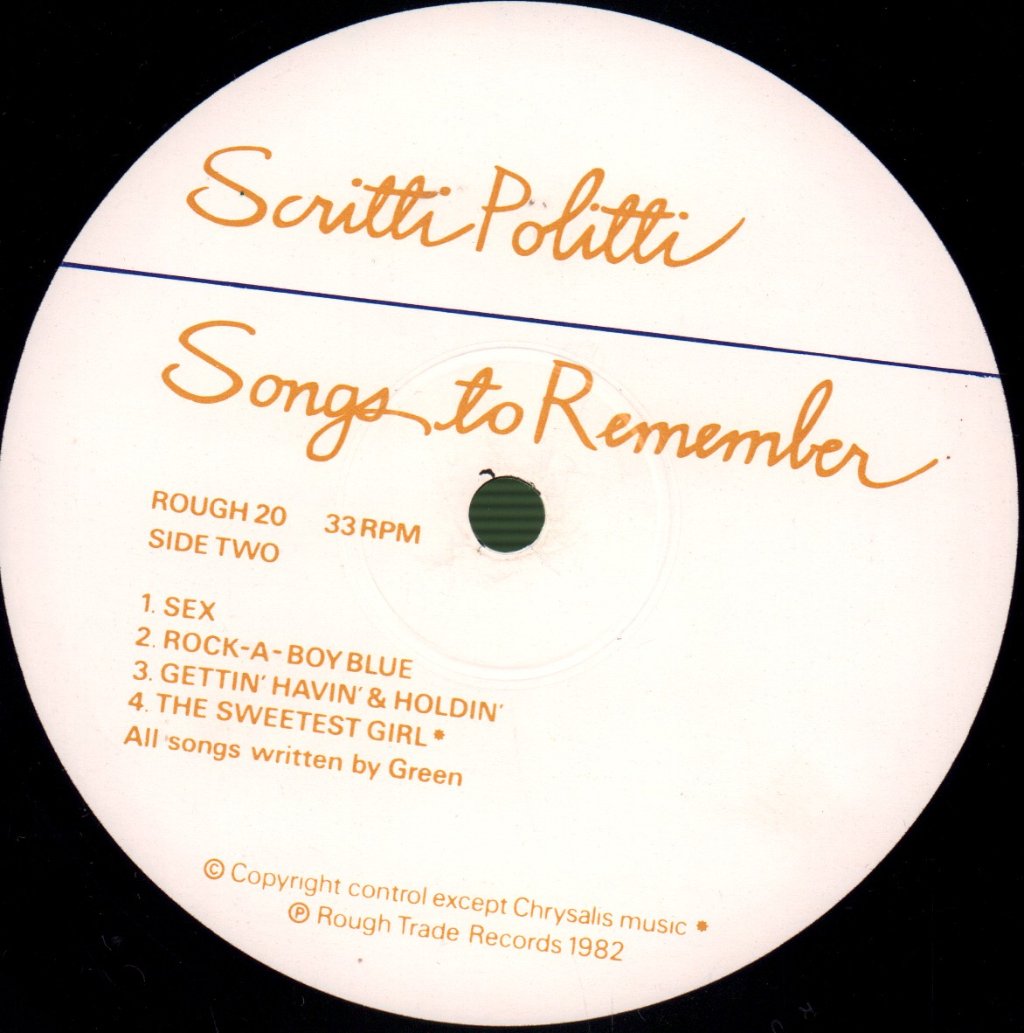 Scritti Politti - Songs To Remember - Lp