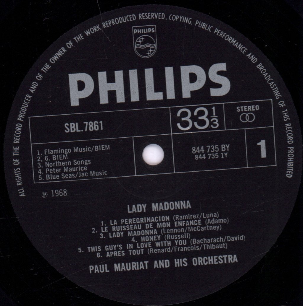 Paul Mauriat And His Orchestra - Lady Madonna - Lp