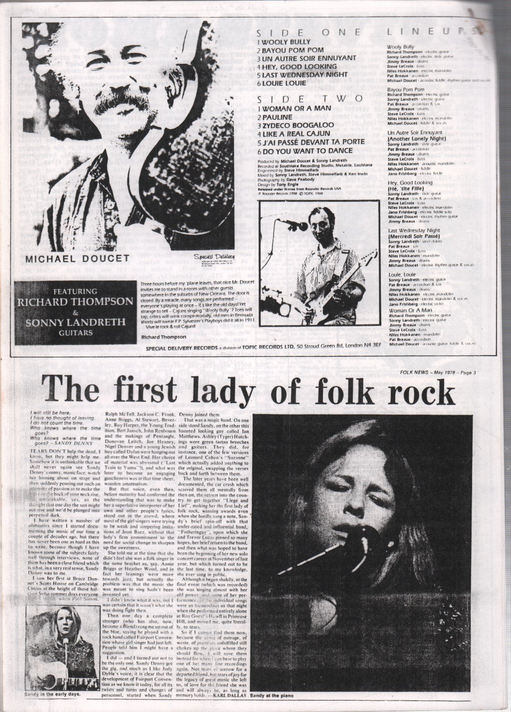 Richard Thompson - Hokey Pokey 11 - April 1988 - Fanzine