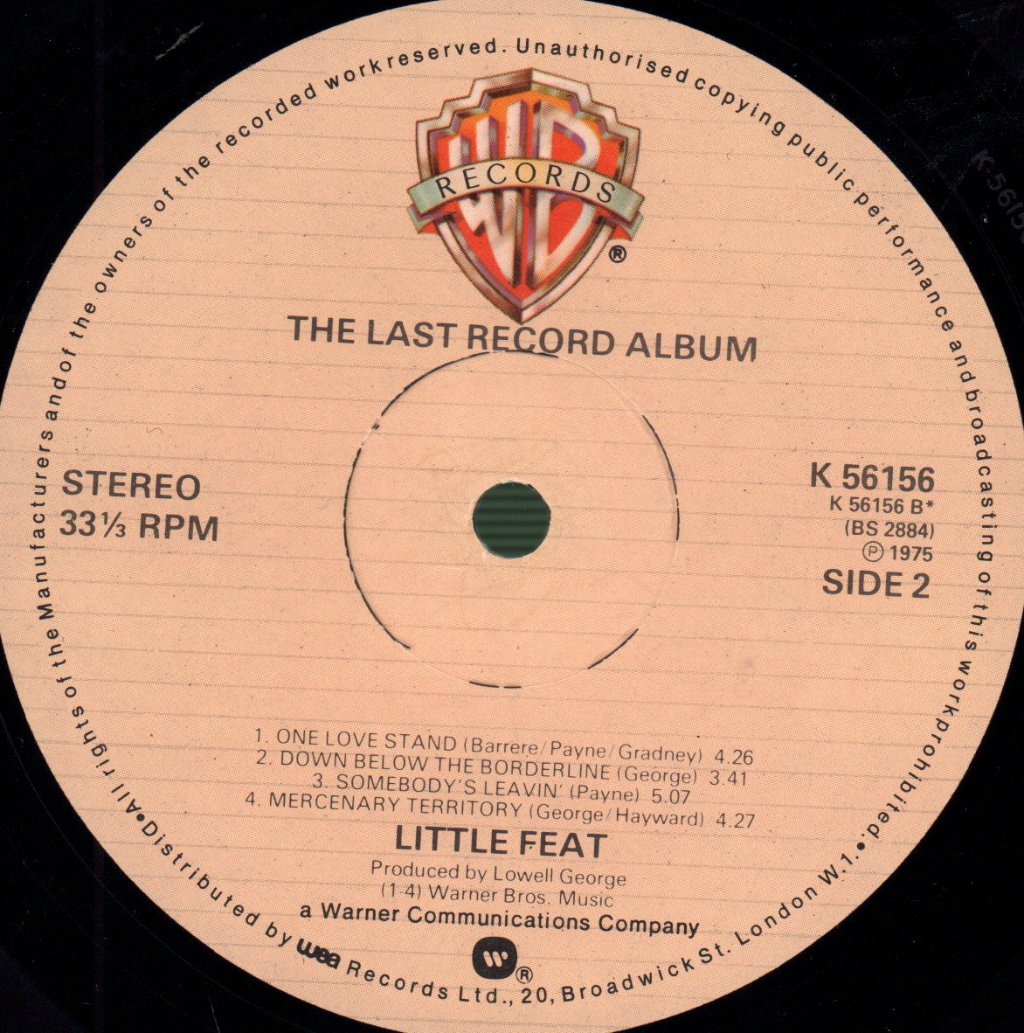 Little Feat - Last Record Album - Lp
