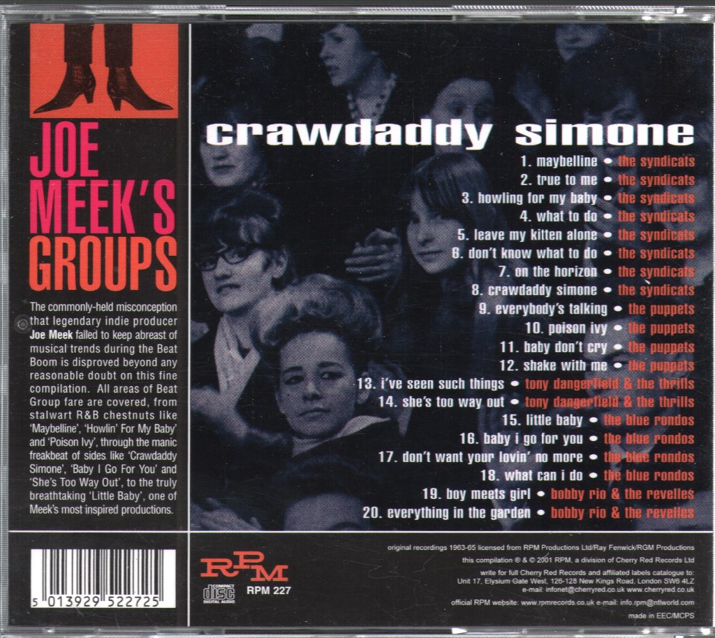 Joe Meek - Crawdaddy Simone: Joe Meek's Groups - Cd