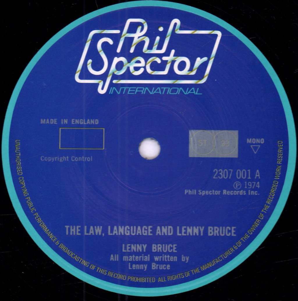Lenny Bruce - Law Language And Lenny Bruce - Lp