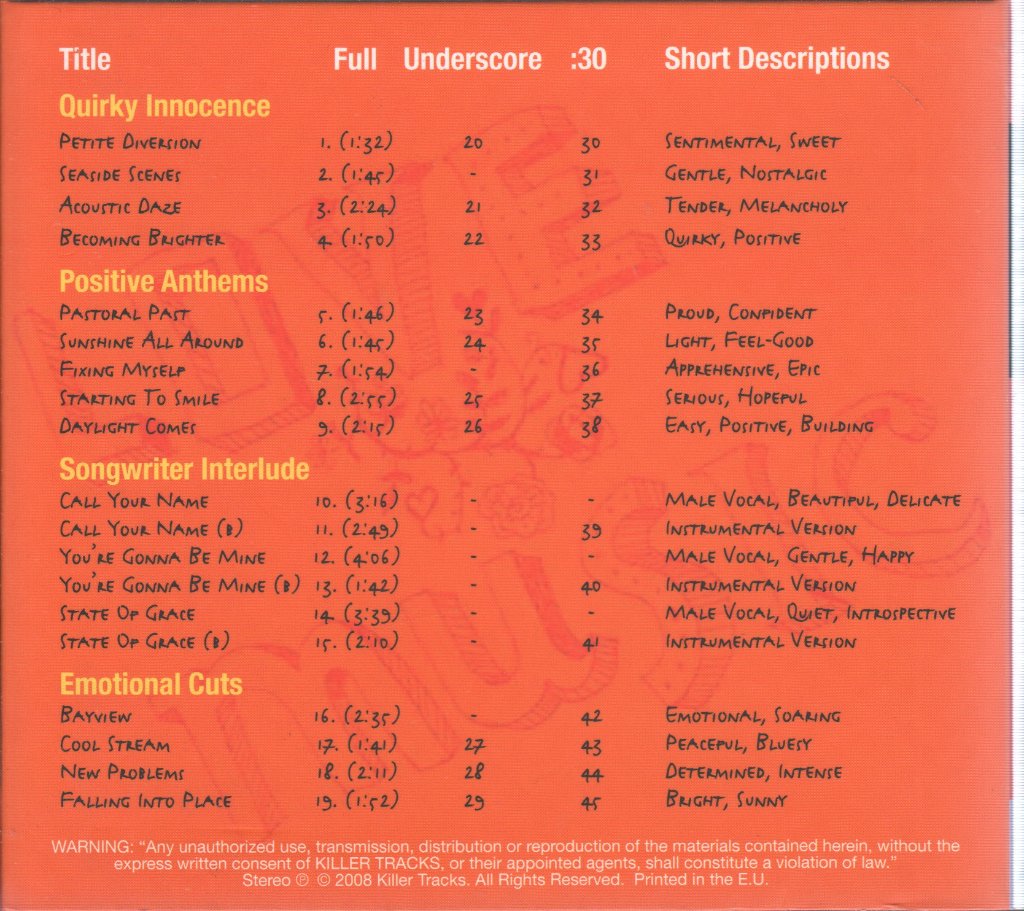 Unknown Artist - Sensitive Soundtrack - Cd