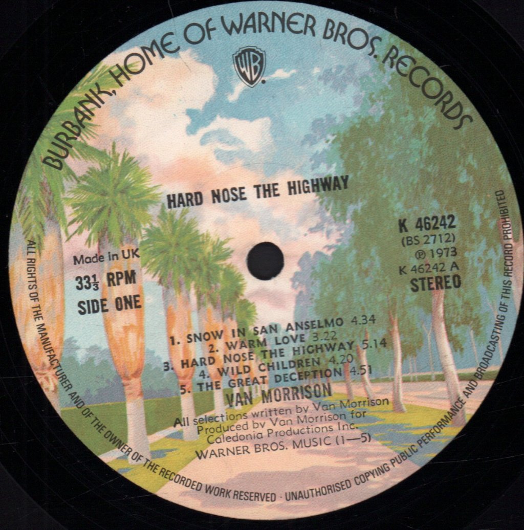 Van Morrison - Hard Nose The Highway - Lp