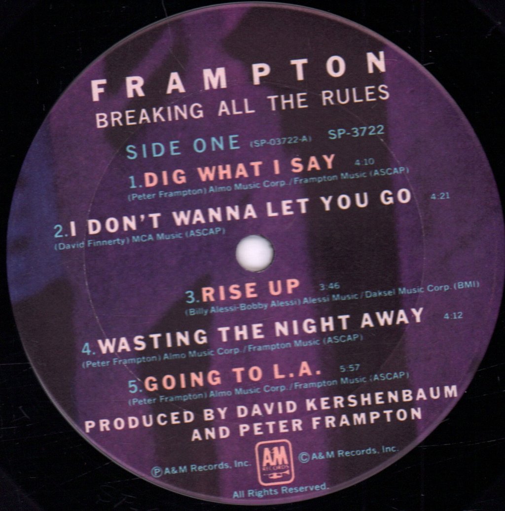 Peter Frampton - Breaking All The Rules - Lp