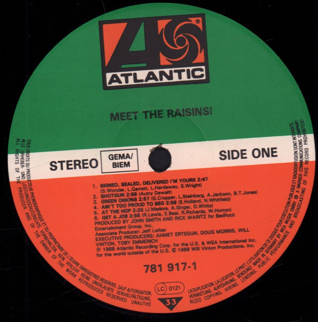 California Raisins - Meet The Raisins - Lp